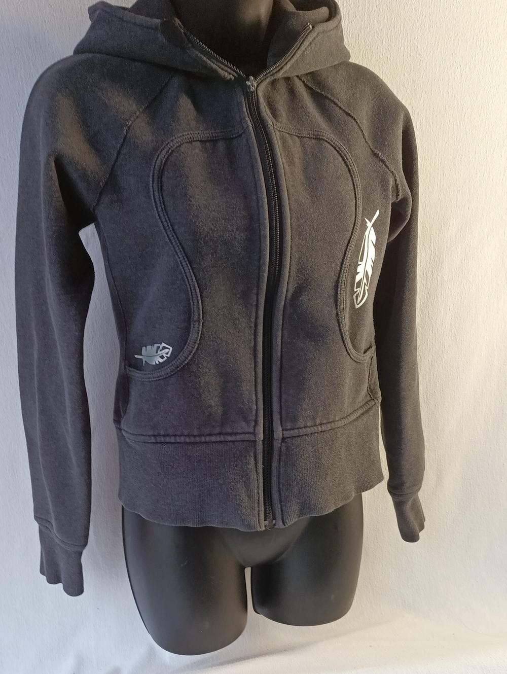 lululemon athletica Charcoal Gray Zip-Up Bomber Hoodie